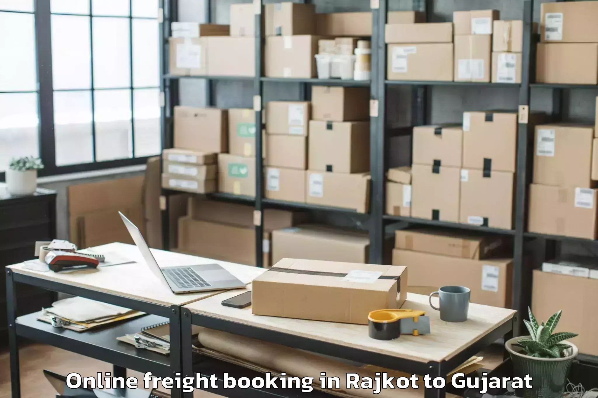 Efficient Rajkot to Udhana Online Freight Booking